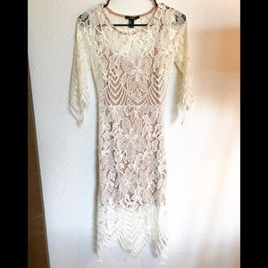 Forever 21 NWT Lace Open Back Dress